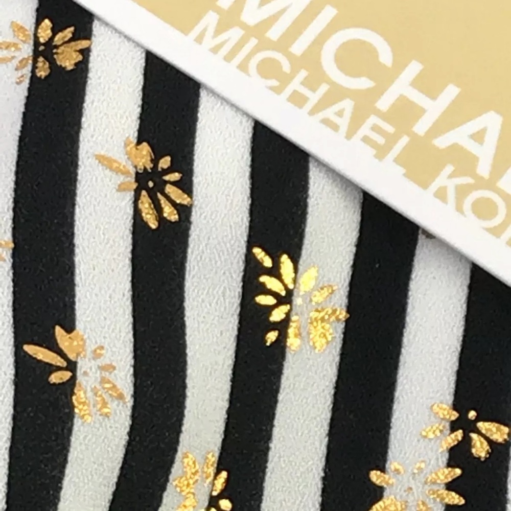 Michael Kors Chained Cold Shoulder Striped Dress - Picture 7 of 8